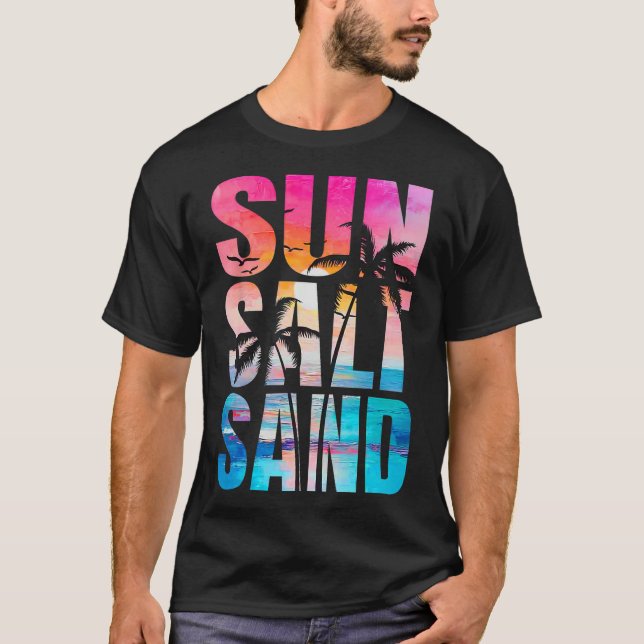 Sol Salt Sand Summer Vacation Hawaii Beach Funny F T Shirt (Framsida)