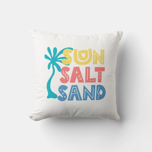 Sol Salt Sand Summer Vibes Kudde (Framsida)