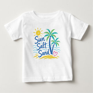 Sol Salt Sand – Tropisk Strand Palmträd Sommar T Shirt