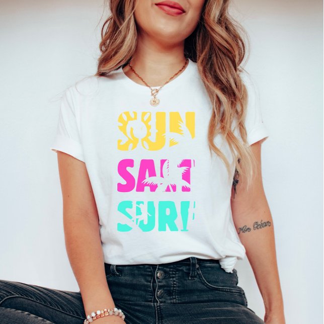 Sol Salt Surfa - Sommar Vibes T Shirt (Skapare uppladdad)