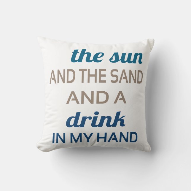 Sol Sand Dryck Kudde (Framsida)