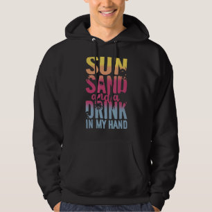 Sol Sand och en dryck i min hand och sommaruppehål Hoodie