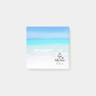 Sol Sand och Salty Kisses Tropical Beach Post-it Block