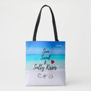 Sol Sand och Salty Kisses Tropical Beach Tygkasse