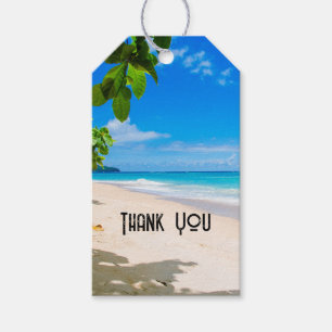 Sol Sand och Surfa Tropical Beach Tack Presentetikett
