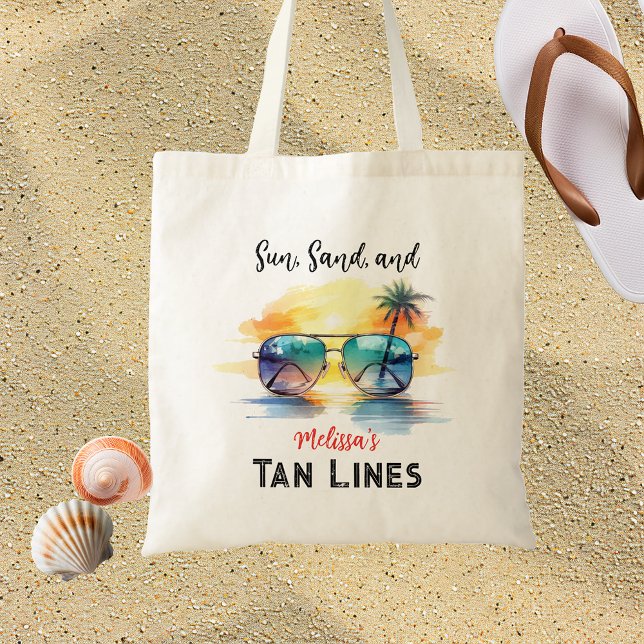 Sol, Sand och Tan Linjer’ Personlig Beach Tygkasse (Skapare uppladdad)