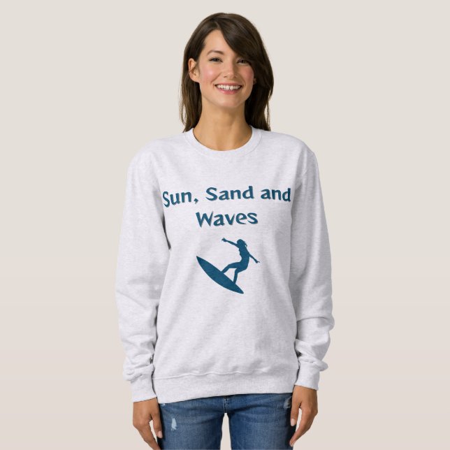 Sol, Sand och Vågar T-Shirt (Hel framsida)