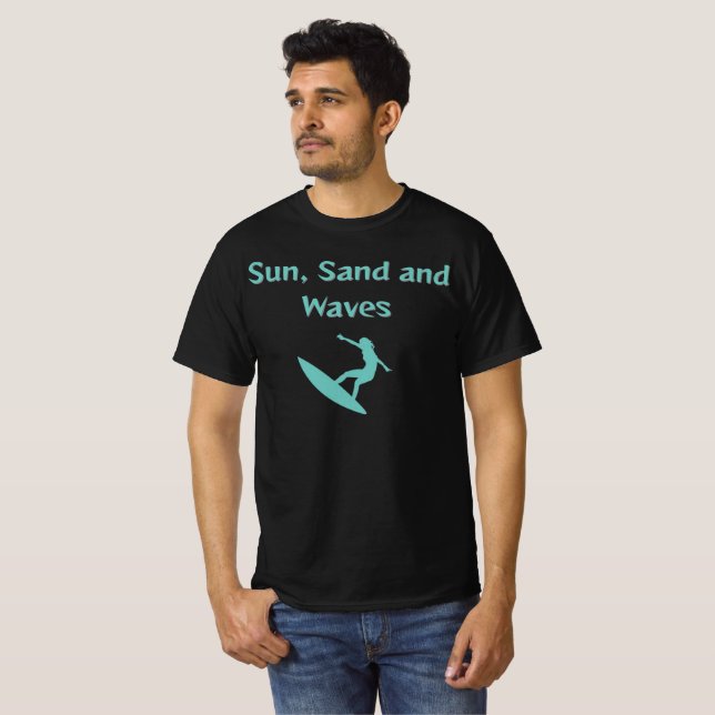 Sol, Sand och Vågar T-Shirt (Hel framsida)