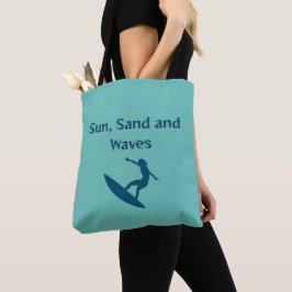 Sol, Sand och Vågar Tote Tygkasse