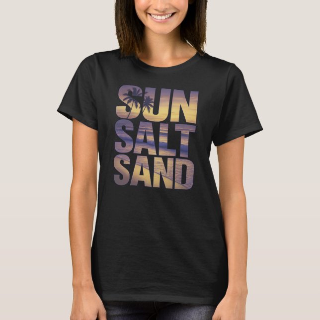 Sol Sand Salt Beach T Shirt (Framsida)