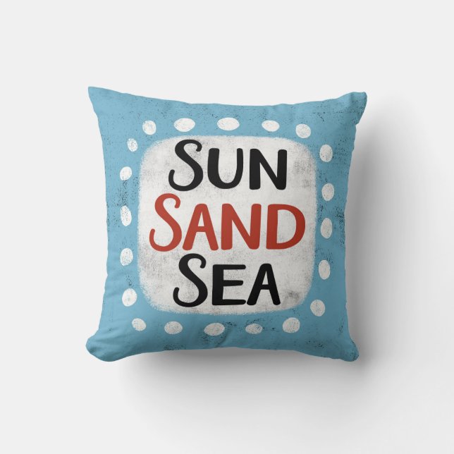 Sol Sand Sea Dekorativ kudde (Framsida)