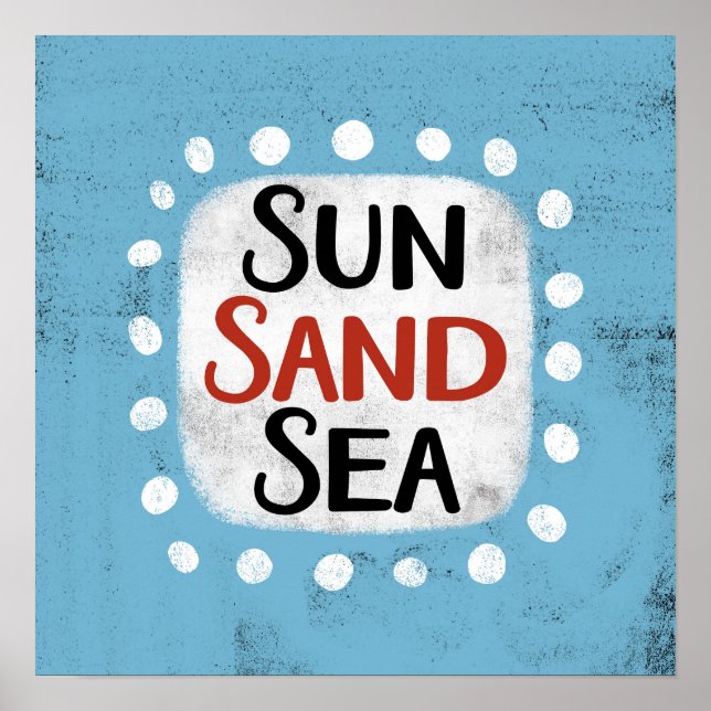 Sol Sand Sea Poster Wall Art (Framsidan)