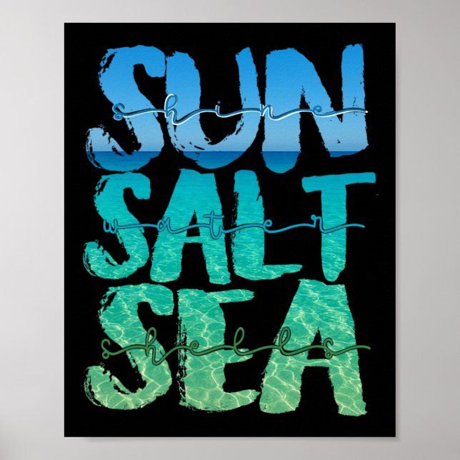 Sol Sand Sjö Salt Strand Kryssningsfartyg Sommarup Poster (Framsidan)