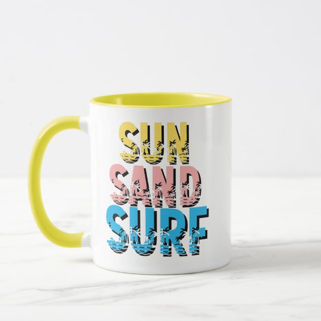 SOL SAND SURFA Mugg BEACH VIBES SOMMER MUGG (Vänster)
