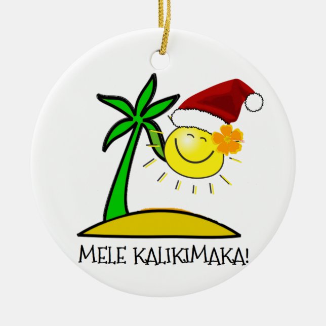 Sol Santa - Mele Kalikimaka Julgransprydnad Keramik (Framsidan)