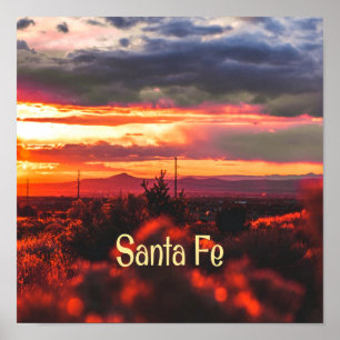 Sol set Santa Fe New mexico Poster