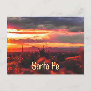 Sol set Santa Fe New mexico Vykort