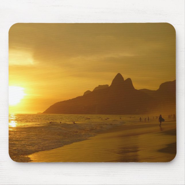 Sol Set vid Ipanema Beach Brasilien Musmatta (Framsidan)