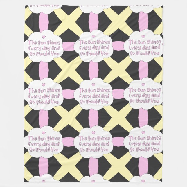 Sol shinar varje dag och ska du också göra 1 fleecefilt (Framsidan)