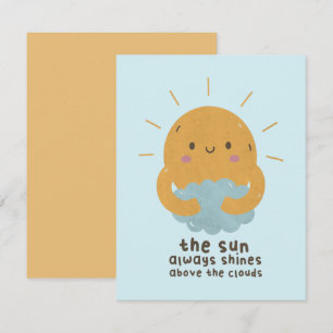 Sol shines alltid över molnen anteckningskort