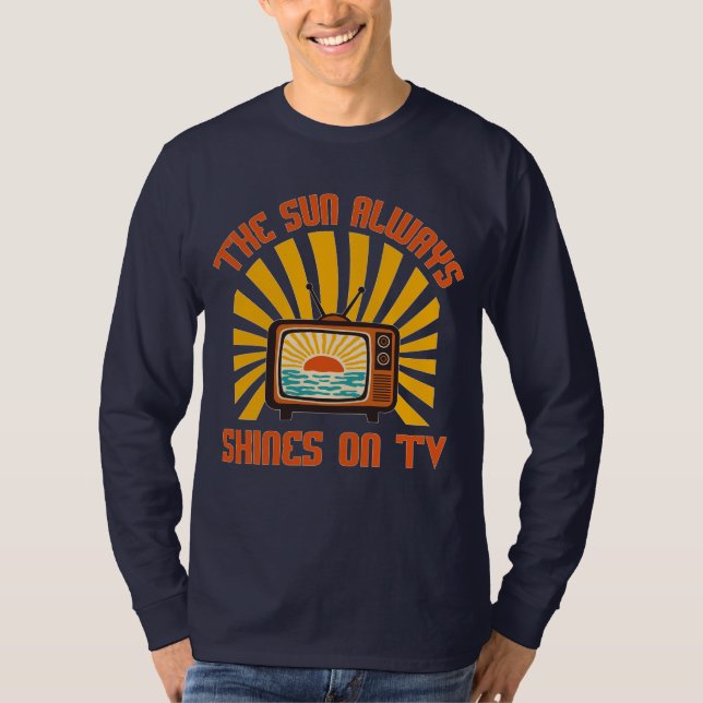 Sol Shines alltid på TV-80s Music Tribute T Shirt (Framsida)