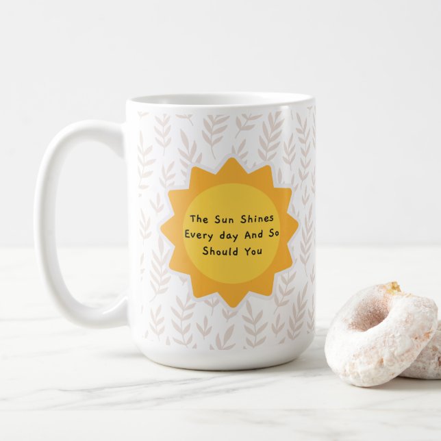 Sol shines varje dag och ska du 7 kaffemugg (Med munk)