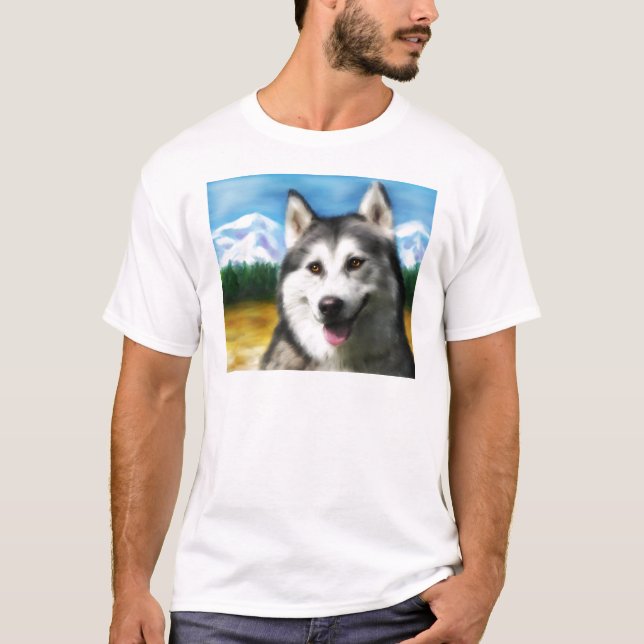 Sol- siberian huskyhundkonst - tröja (Framsida)