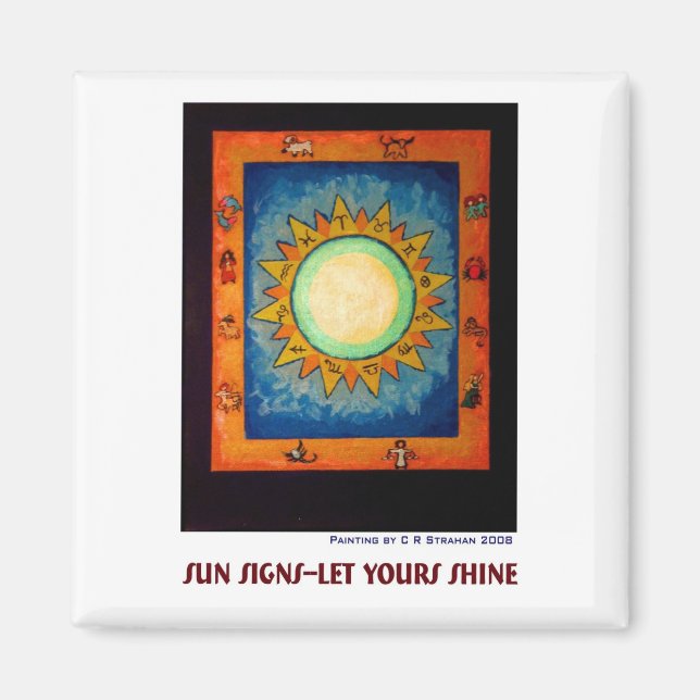 Sol Signs - låt din Shine skina Magnet (Framsidan)