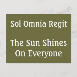 Sol skiner - latinska citat vykort