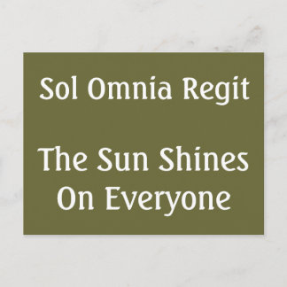Sol skiner - latinska citat vykort