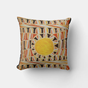 SOL SOLAR ENERGY Gult Orange Red Black White Kudde