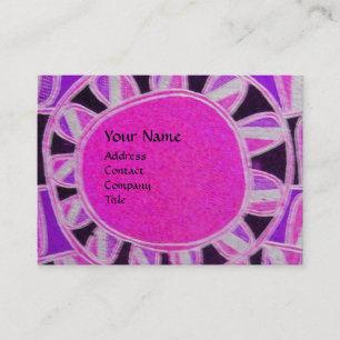 SOL SOLAR ENERGY MONOGRAM rosa fuchsia black Visitkort