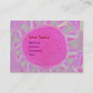 SOL SOLAR ENERGY MONOGRAM rosa fuchsia black Visitkort