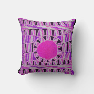 SOL SOLAR ENERGY Rosa Lila Fuchsia Black White Kudde
