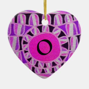 SOL SOLAR ENERGY VALENTINE'S DAY HEART MONOGRAM JULGRANSPRYDNAD KERAMIK