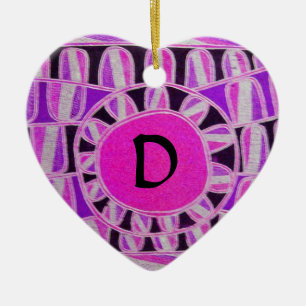 SOL SOLAR ENERGY VALENTINE'S DAY HEART MONOGRAM JULGRANSPRYDNAD KERAMIK