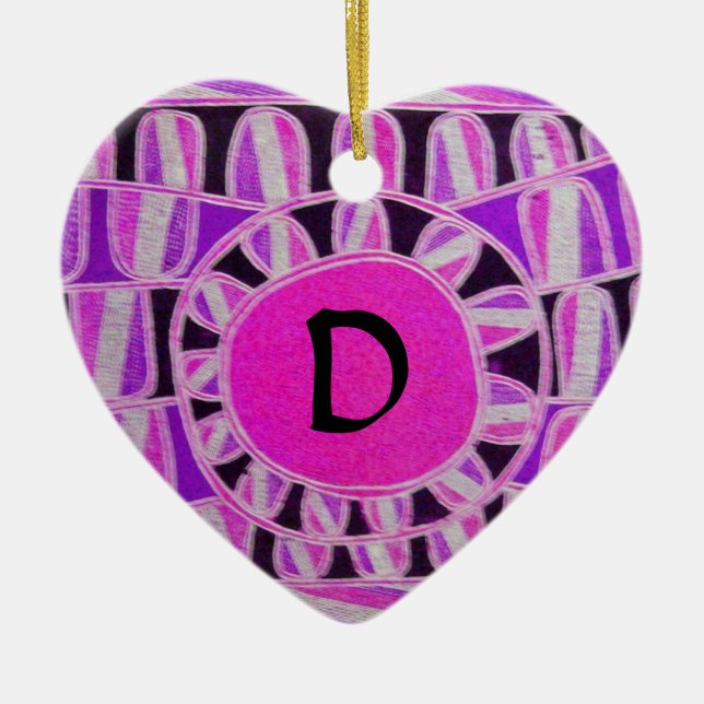 SOL SOLAR ENERGY VALENTINE'S DAY HEART MONOGRAM JULGRANSPRYDNAD KERAMIK (Framsidan)