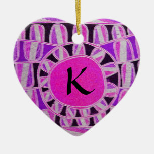 SOL SOLAR ENERGY VALENTINE'S DAY HEART MONOGRAM JULGRANSPRYDNAD KERAMIK