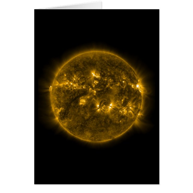 Sol Solar Flares Hälsningskort (Framsidan)