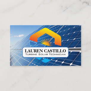Sol Solar Logotyp Energipaneler Visitkort