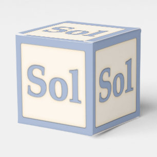 "Sol" Solfeggio Musical Baby Blocks Blue Presentaskar