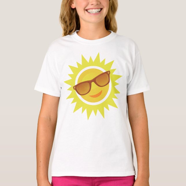Sol, solglasögon t shirt (Framsida)