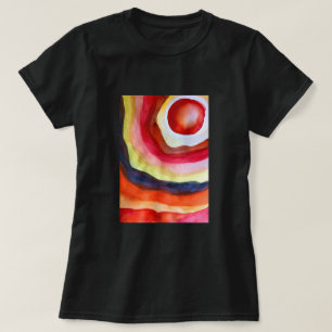 Sol solnedgång i vattenfärg t shirt