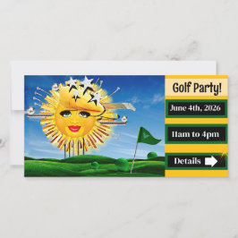 SOL! SOLSKEN! SOLIG GOLFDAG! JULKORT