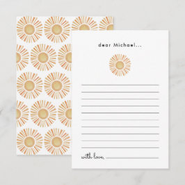 Sol Solskinekort 1:a födelsedagstidskort Tack Kort