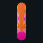 Sol Soluppgång Orange och Shock rosa Solnedgång Mini Skateboard Bräda 18,5 Cm<br><div class="desc">Sol Skriv ut - shock rosa och orange - Solskin,  modern Abstrakt Geometric Sunrise.</div>