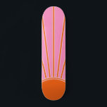 Sol Soluppgång Rosa och Orange Vintage Boho Sunshi Mini Skateboard Bräda 18,5 Cm<br><div class="desc">Sol Print - rosa and orange - Sunshine,  Modern Abstrakt Geometric Sunrise.</div>