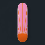 Sol Soluppgång Rosa och Orange Vintage Boho Sunshi Mini Skateboard Bräda 18,5 Cm<br><div class="desc">Sol Print - rosa and orange - Sunshine,  Modern Abstrakt Geometric Sunrise.</div>