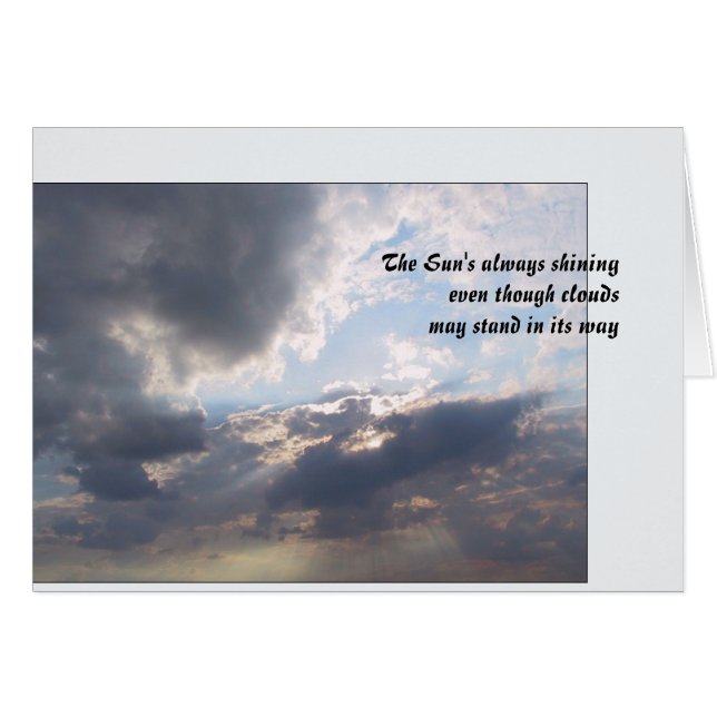 Sol som alltid skakar hälsningskort (Framsidan Horizontal)