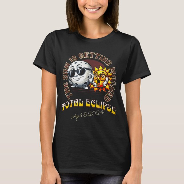 Sol som blir månad solförmörkelse t shirt (Framsida)